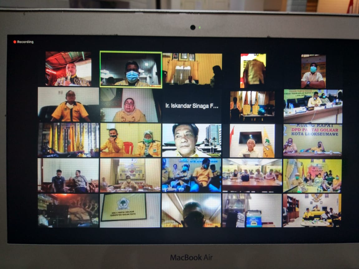 Hubungan Wilayah (Hubwil) 1 Fraksi Partai Golkar DPR RI menggelar kegiatan Webinar sosialisasi Undang-Undang Cipta Kerja.