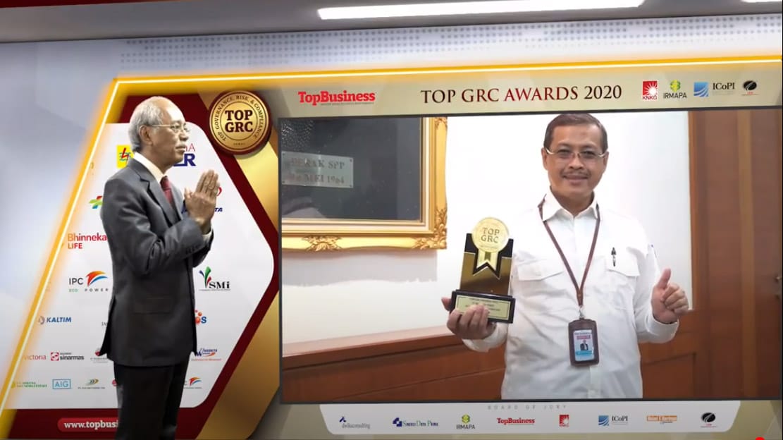 Acara puncak TOP GRC Awards 2020 yang dilaksanakan secara virtual pada Kamis (15/10).