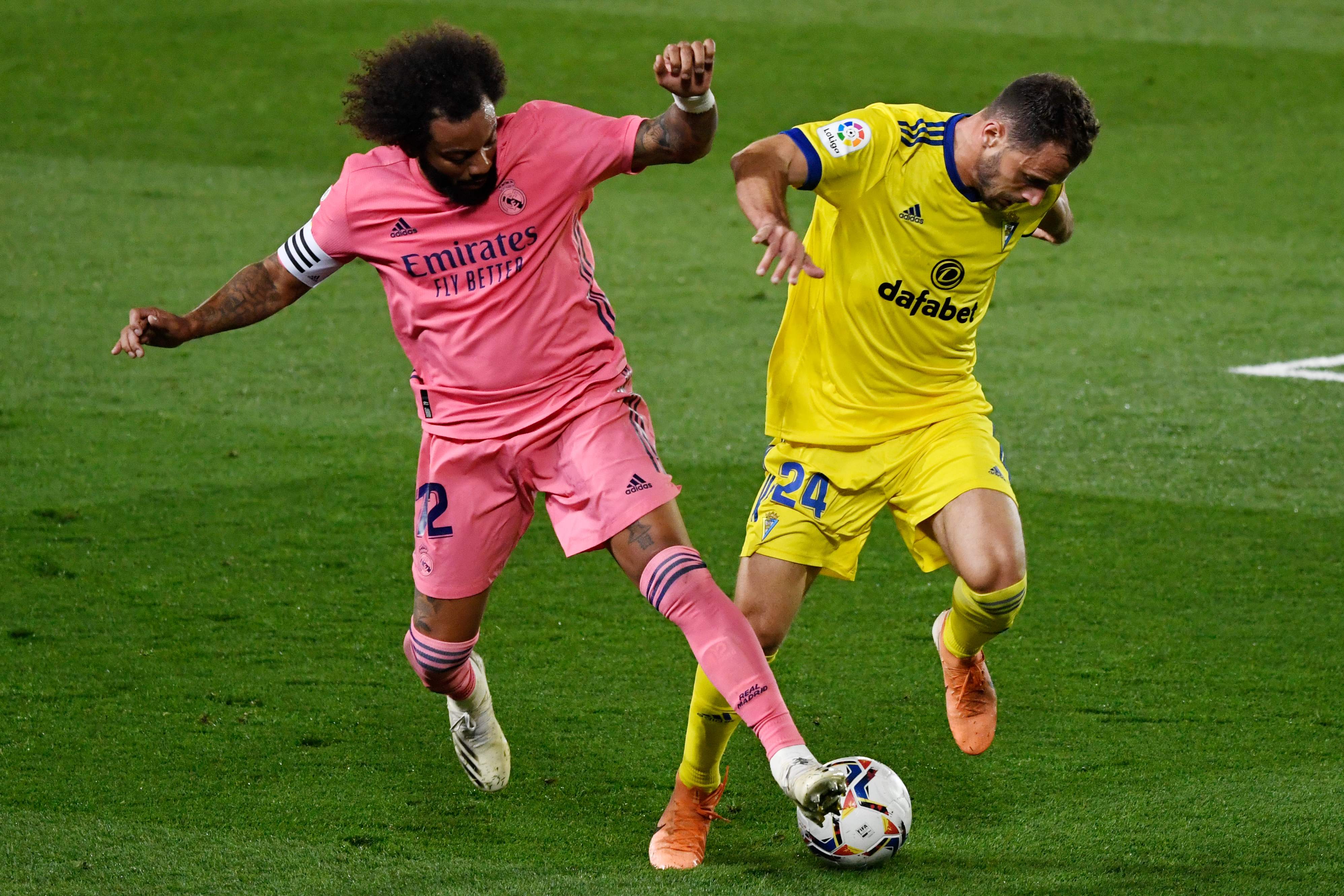 Pertarungan antara Real Madrid melawan  Cadiz dengan skor 0-1 di Stadion Alfredo di Stefano, Sabtu (17/10/2020)