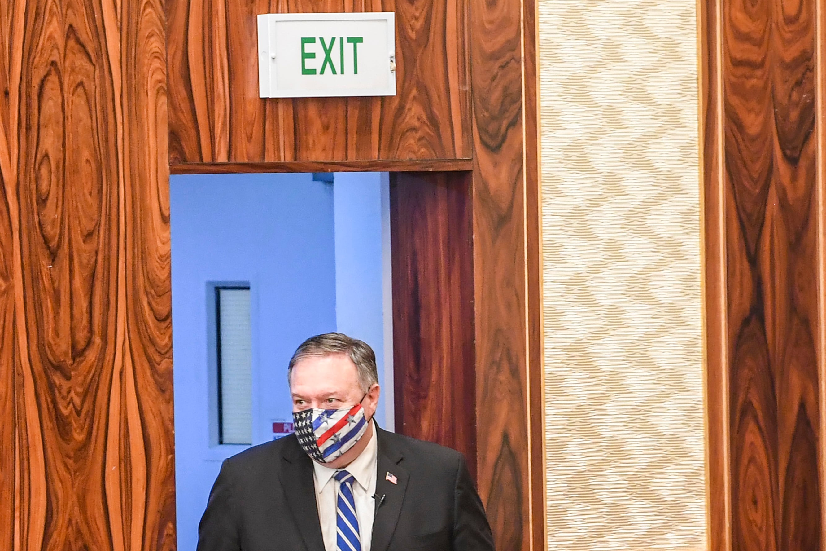 Menteri Luar Negeri Amerika Serikat Michael Pompeo menghadiri acara dialog dengan GP Ansor di Jakarta, kemarin.