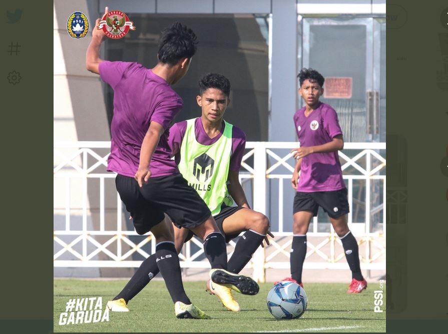 Pemain timnas U-16 berlatih jelang laga uji coba melawan Uni Emirat Arab