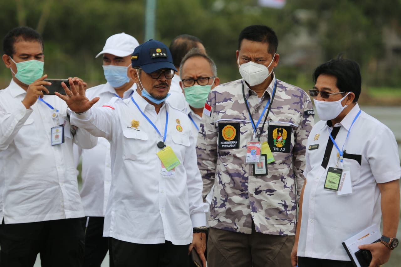 Mentan Syahrul Yasin Limpo saat melakukan kunjungan ke daerah.  