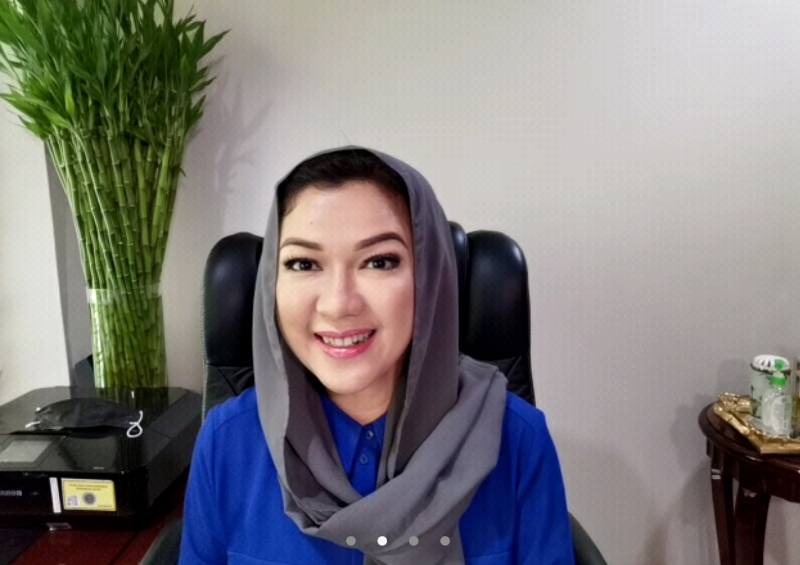 Head of Corporate Communications Metro TV Fifi Aleyda Yahya dalam pelatihan public speaking yang merupakan bagian Program Metro TV Berbagi.