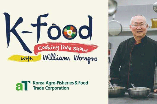 Program Cooking Live Show dengan koki terkenal William Wongso yang akan membagi resep masakan Korea atau K-Food.  