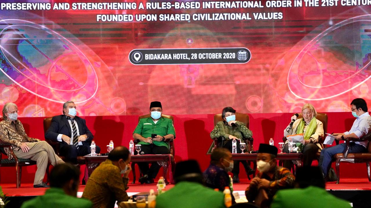 Seminar internasional yang diadakan Badan Pembinaan Ideologi Pancasila (BPIP) dan Pengurus Pusat (PP) Gerakan Pemuda Ansor..