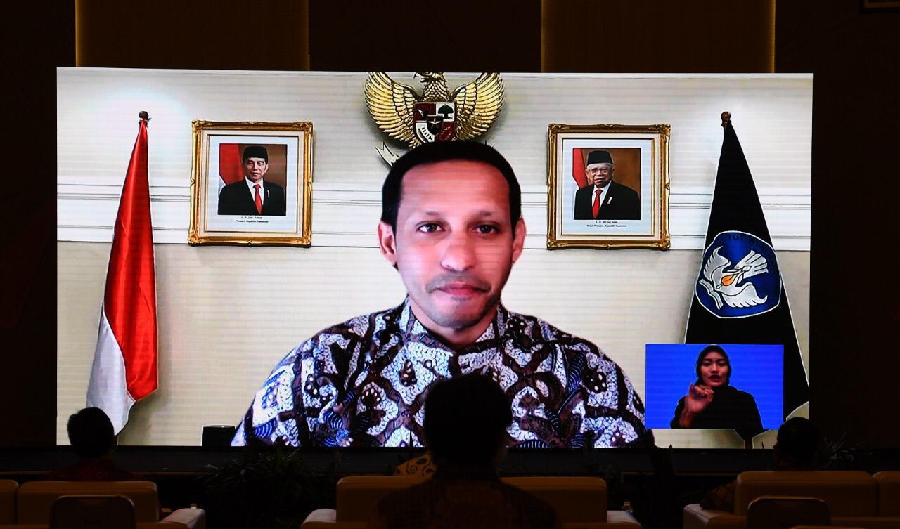 AJANG FLS2N: Mendikbud Nadiem Makarim memberi apresiasi dan menyemangati peserta FLS2N untuk terus berkarya, Sabtu (3/10)