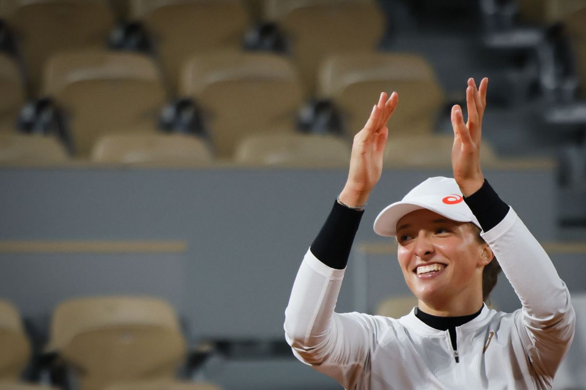 Iga Swiatek siap melawan Sofia Kenin dalam partai final Prancis Terbuka.