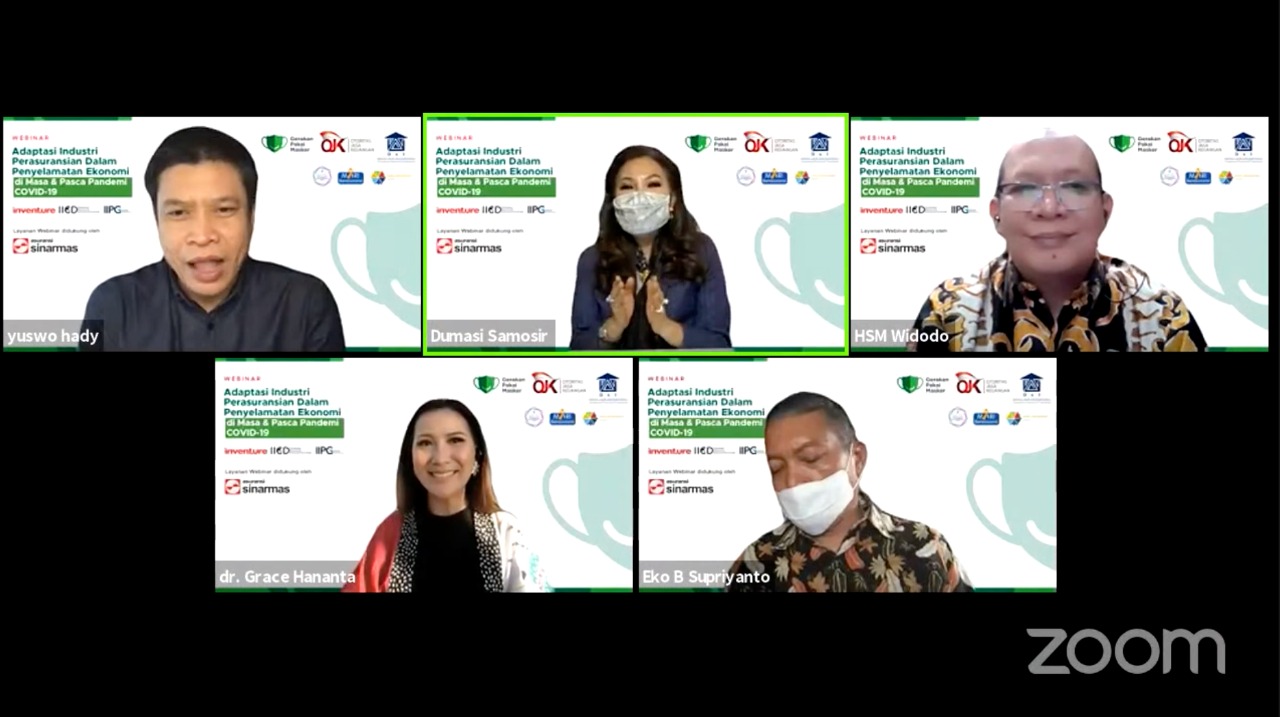 Webinar bertajuk 'Adaptasi Industri Perasuransian Dalam Penyelamatan Ekonomi di Masa dan Pasca Pandemi Covid-19'.