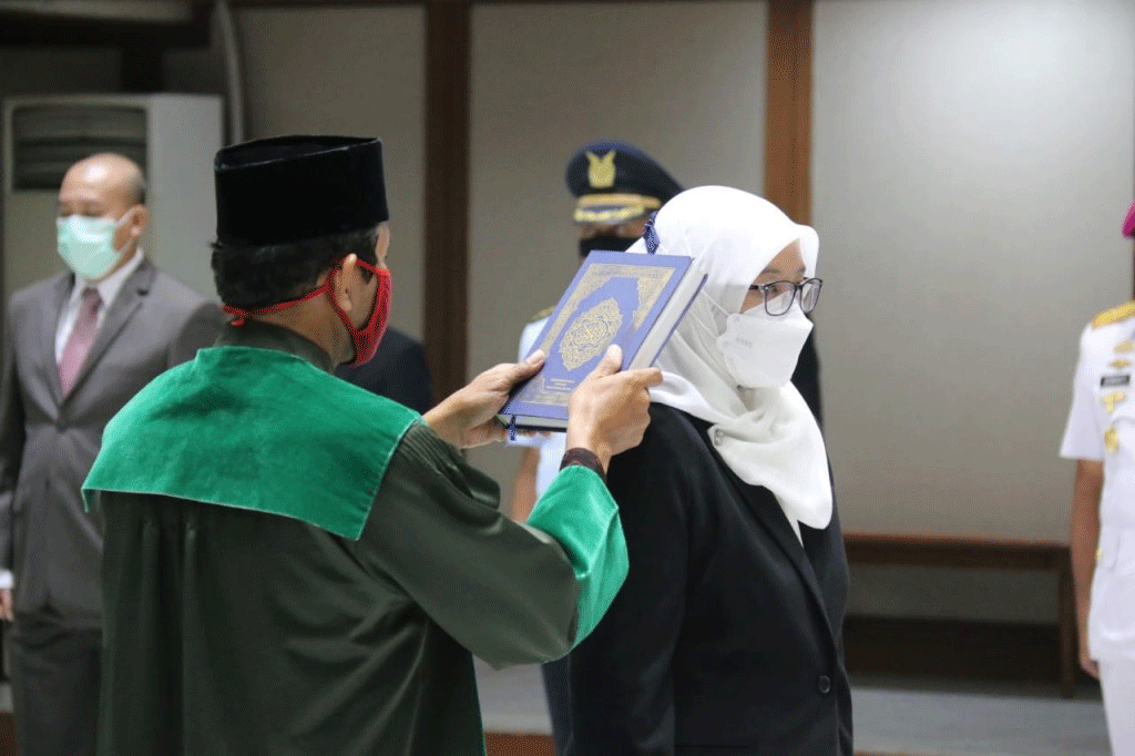 Pelantikan Penjabat (Pj) Sekretaris Daerah (Sekda) DKI Jakarta Sri Haryati.  