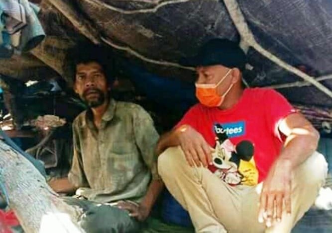 Salah satu ODGJ di Kelurahan Nangalimang yang di kunjungi oleh staf Kelurahan Nangalimang