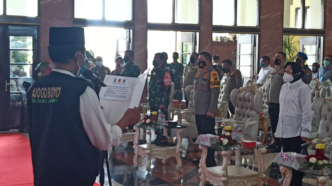 Deklarasi Wani Jogo Suroboyo untuk demonstrasi damai. 