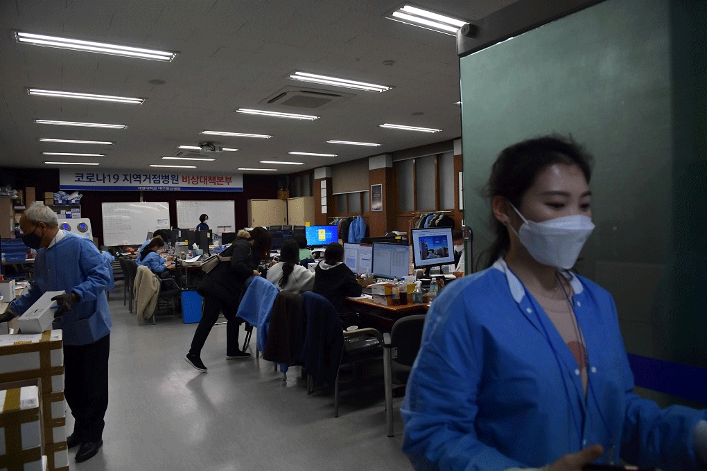 Pasien Covid-19 di Korsel. 