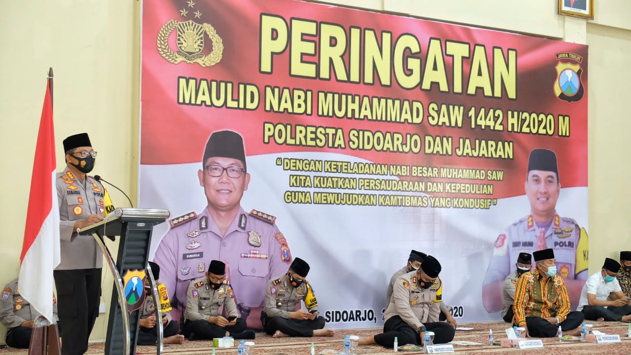 Peringatan Maulid Nabi di Polresta Sidoarjo