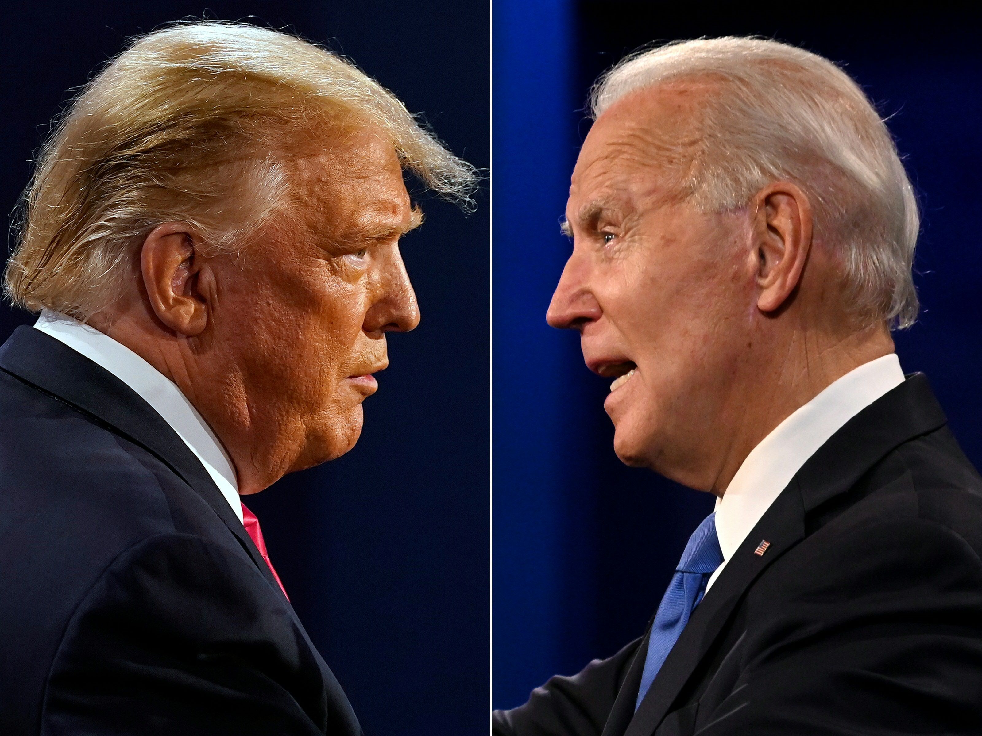 Foto kombinasi Presiden AS Donald Trump (kiri) dan Presiden terpilih AS Joe Biden