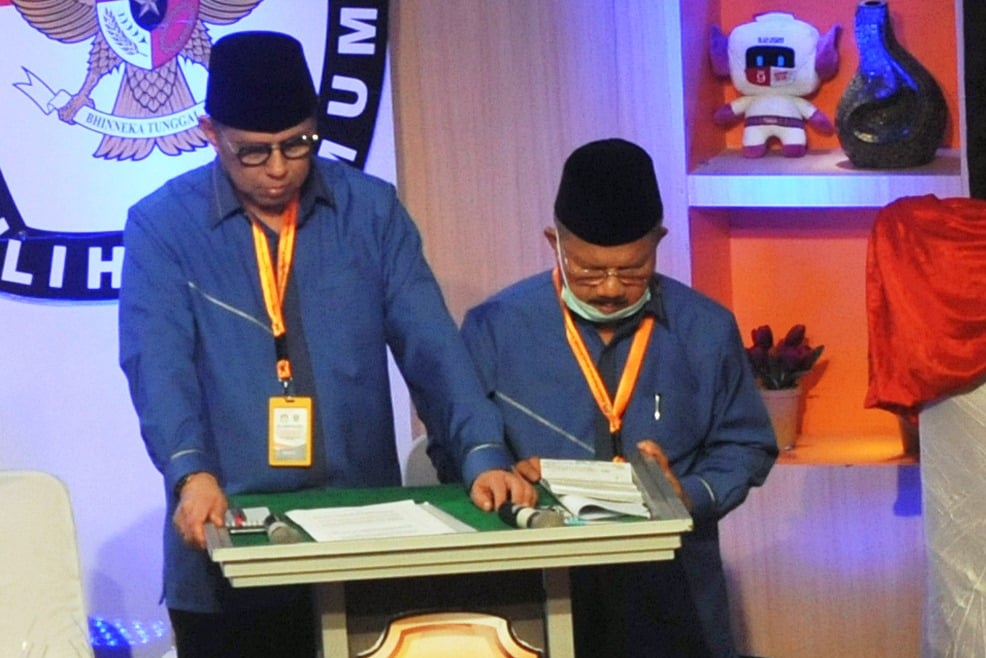 Pasangan calon Gubernur dan Wakil Gubernur Sumbar nomor urut 1 Mulyadi - Ali Mukhni