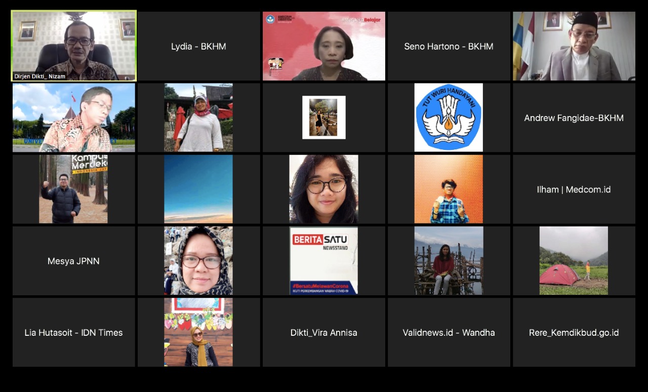 Diksusi virtual soal Merdeka belajar