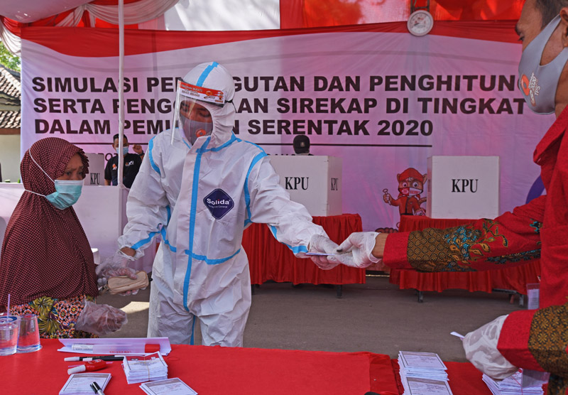 Simulasi Pilkada dengan protokol kesehatan