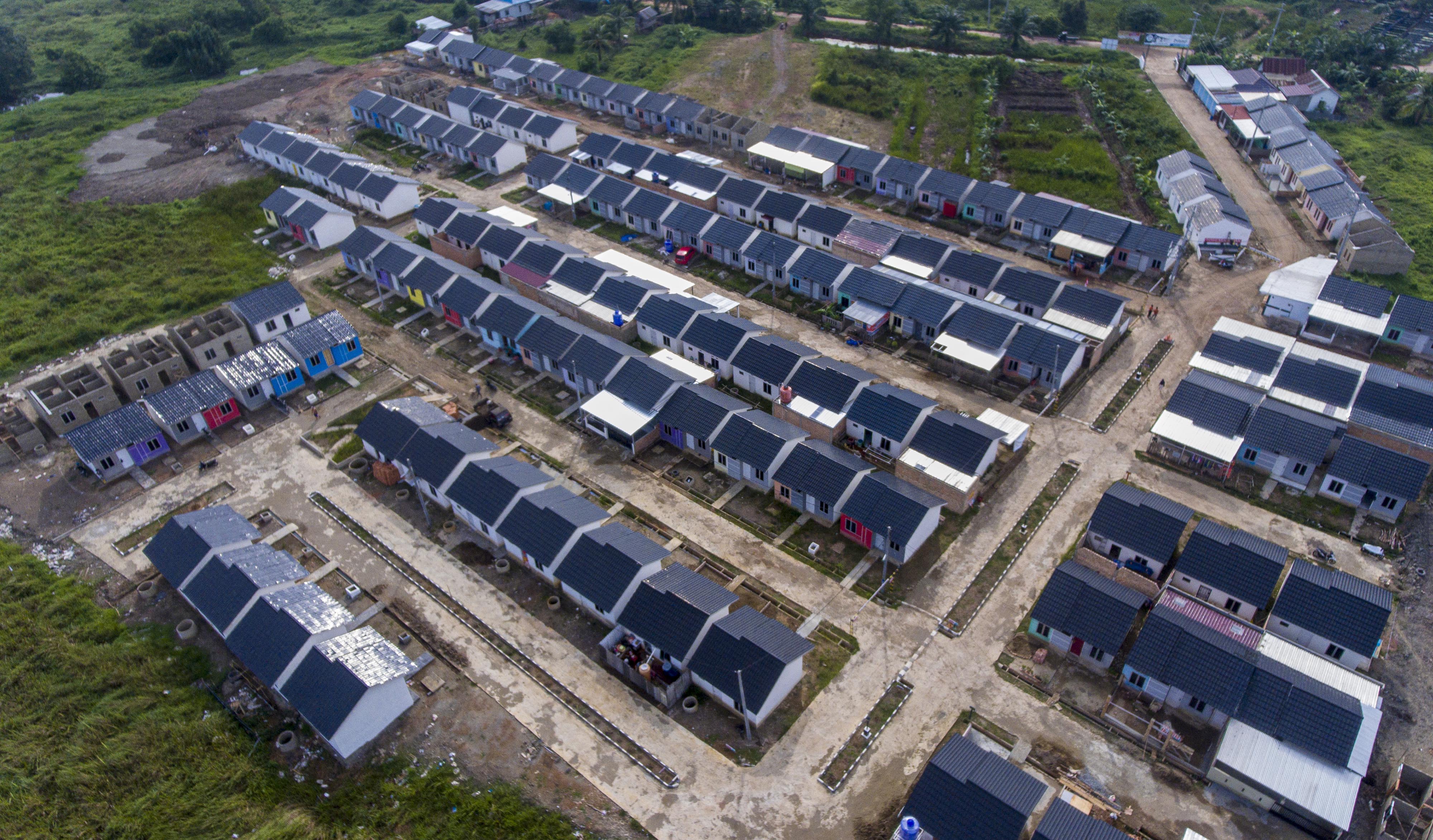  sebuah kompleks perumahan bersubsidi di kawasan Tanjung Barangan, Palembang, Sumatera Selatan, Senin (14/9/2020).