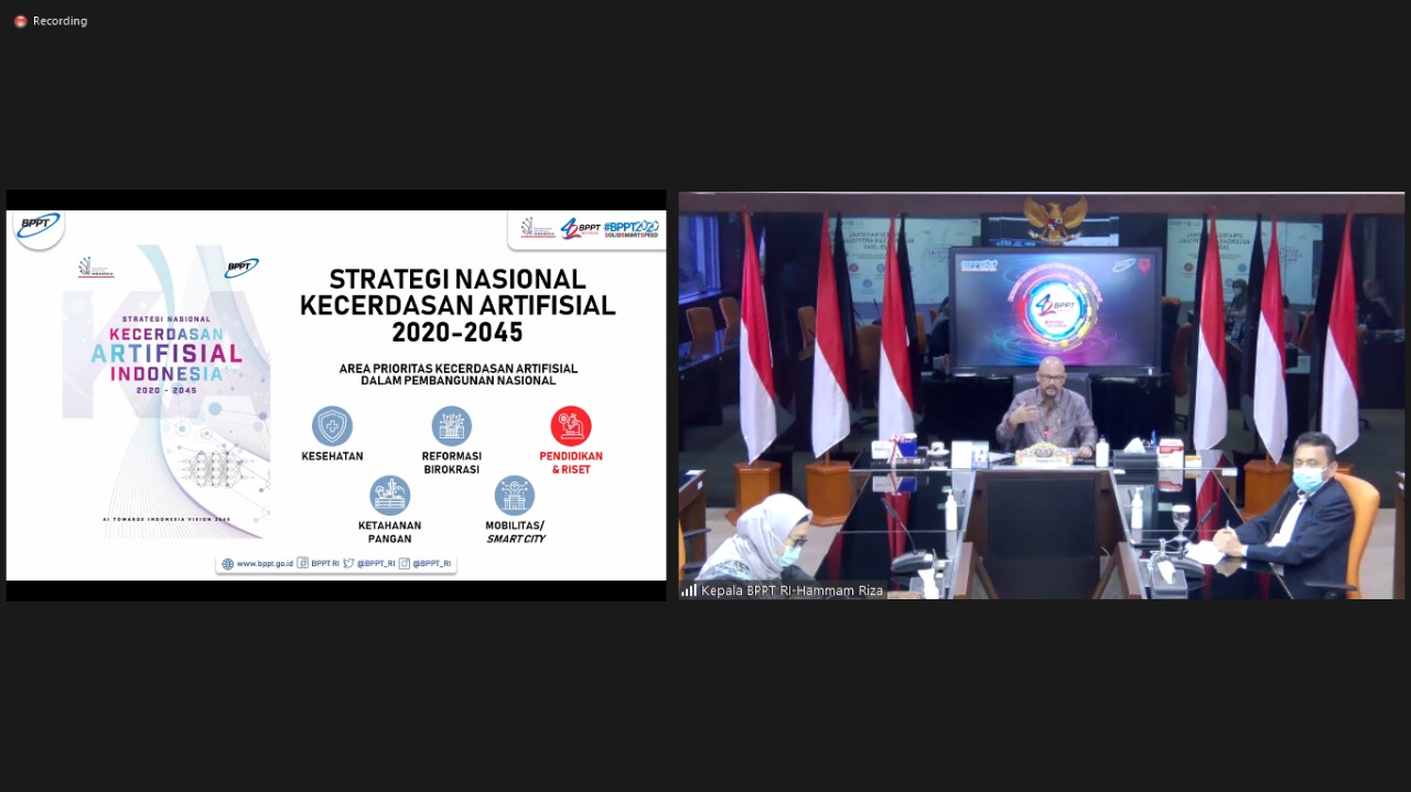 Kepala BPPT Hammam Riza saat menyampaikan strategi nasional di bidang Kecerdasan Artifisial