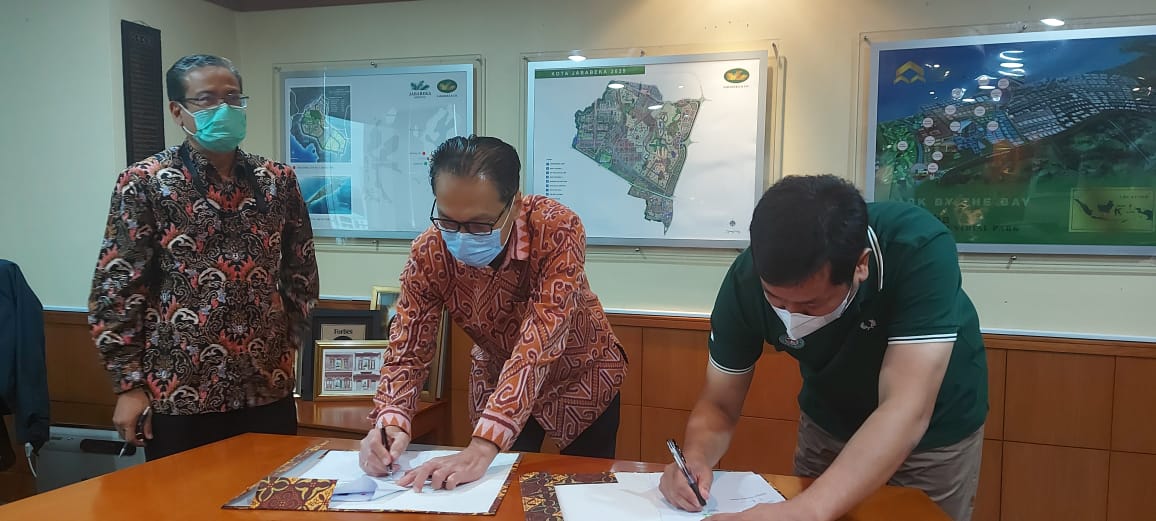 Perjanjian kerja sama antara Jababeka Group melalui PT Banten West Java pengembang dan pengelola KEK Tanjung Lesung dengan PT Fauna Land
