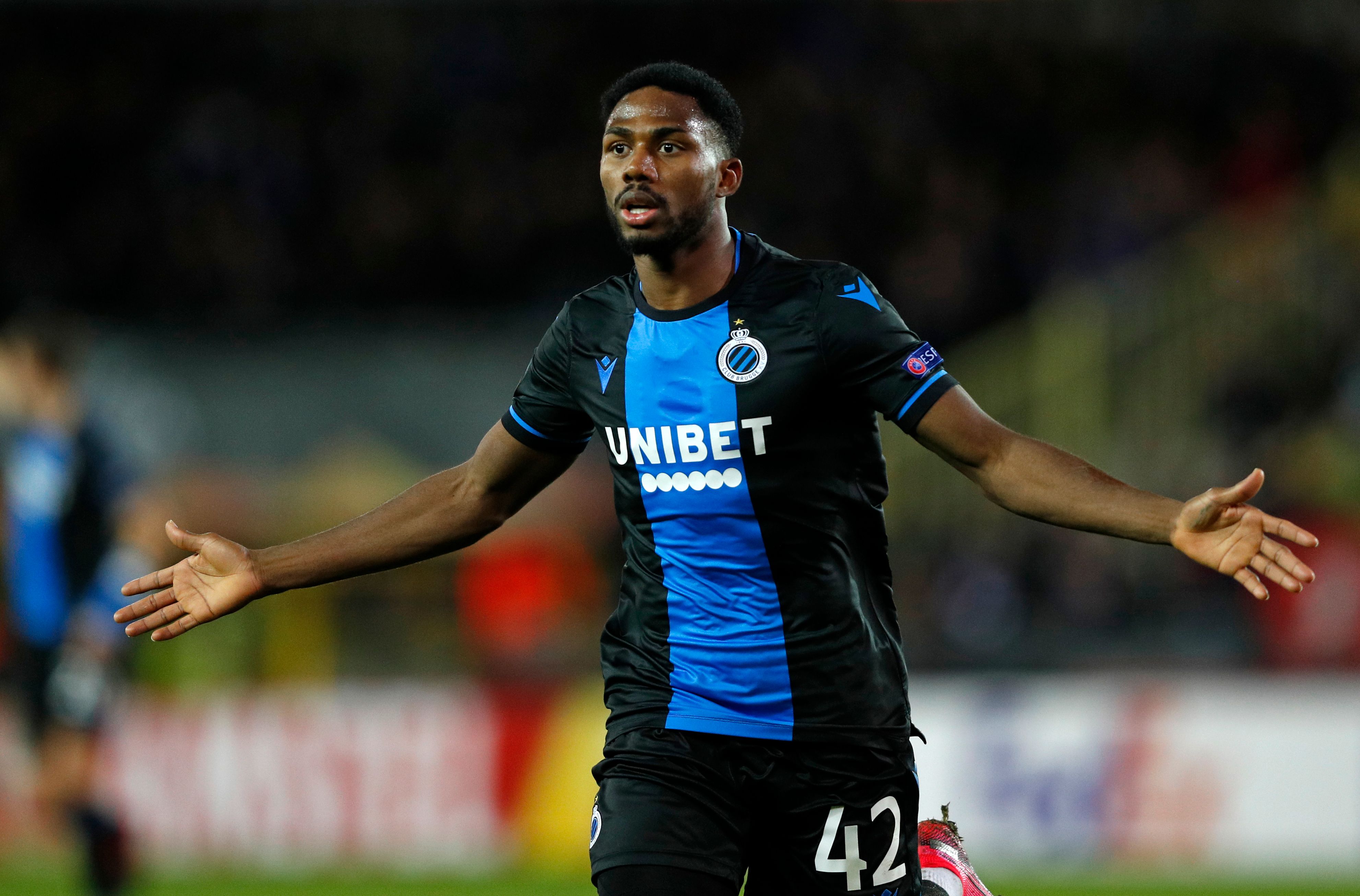 Penyerang Club Brugge Emmanuel Dennis