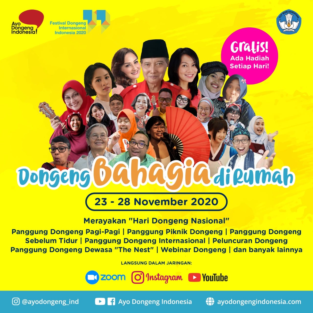 FESTIVAL Dongeng Internasional Indonesia (#FDII2020) diadakan kembali. 