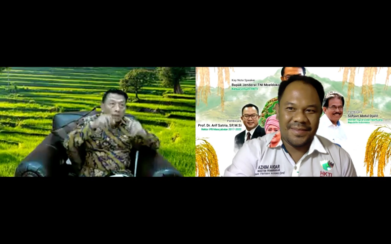 Webinar dengan tema “Membaca UU Cipta Kerja Dalam Perspektif Politik Pertanian