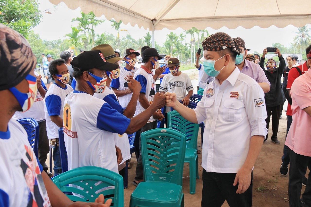 Cagub Kalteng Ben Bahat saat kampanye di Pulang Pisau.