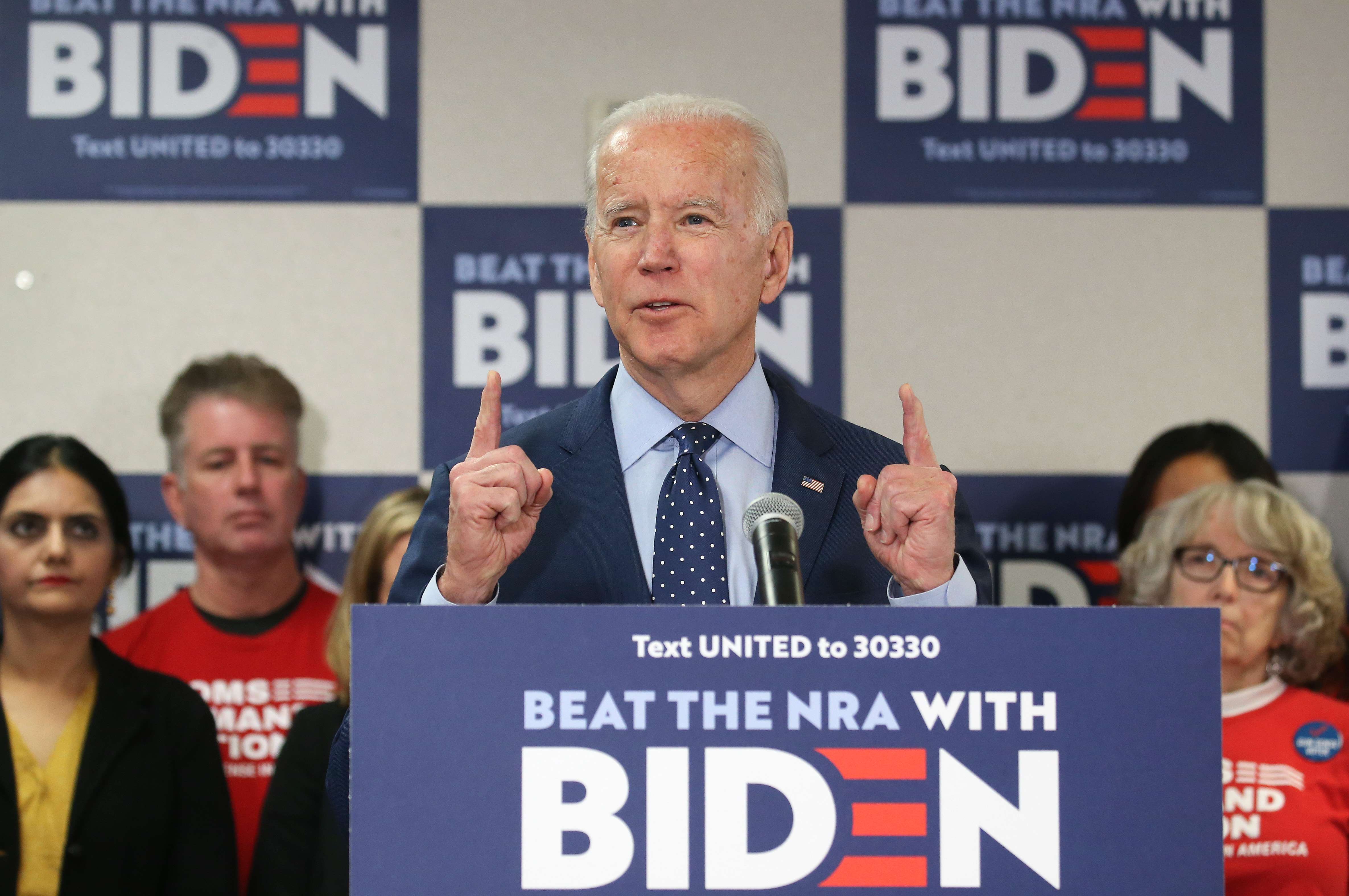 Capres dari Demokrat Joe Biden saat berkampanye di Las Vegas, Nevada