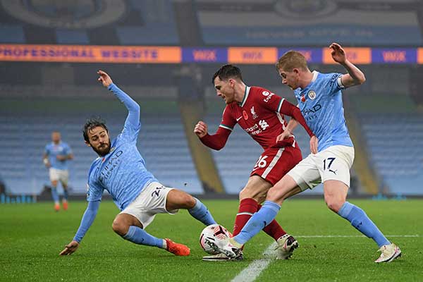 Manchester City vs Liverpool dalam lanjutan sepak bola Liga Primer Inggris