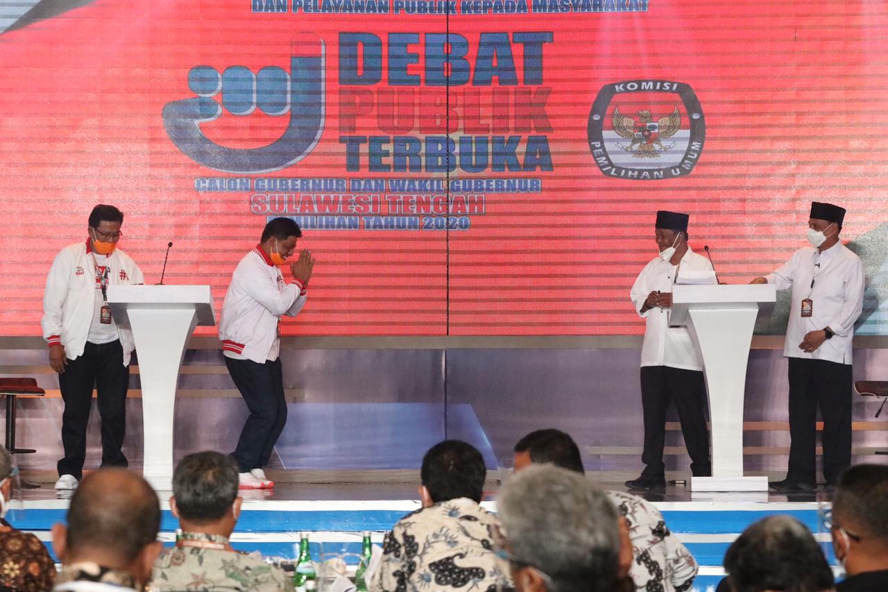 Debat Terbuka ke dua Pilgub Sulteng 2020.