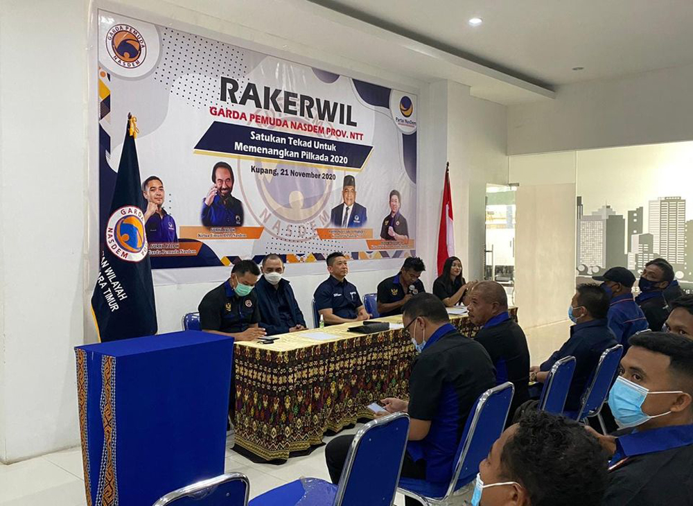 Rapat kerja wilayah Garda Pemuda (GP) NasDem Nusa Tenggara Timur (NTT) di Kupang, Sabtu (21/11). 