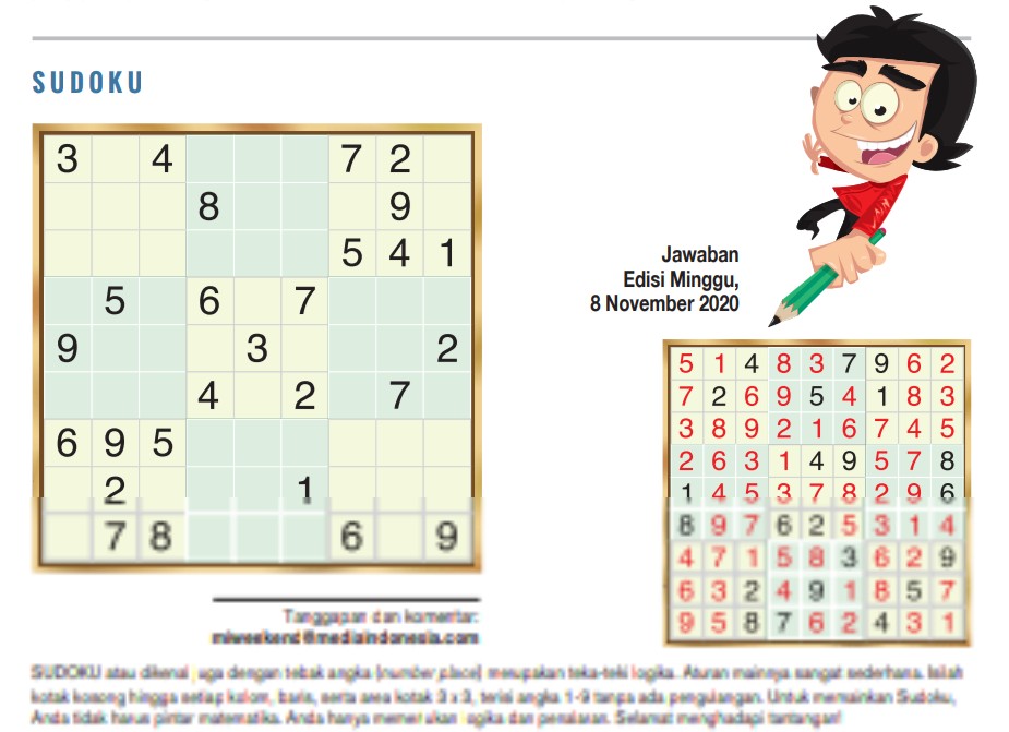 Sudoku Edisi 15 November 2020