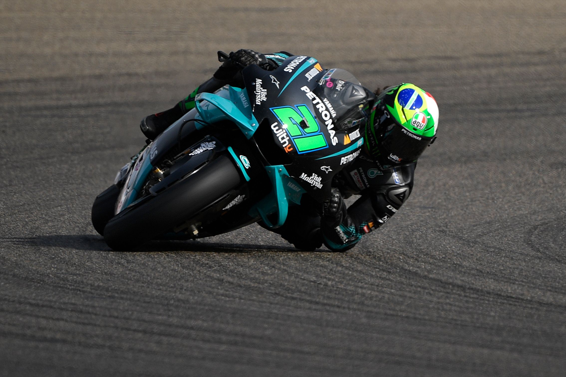 Pembalap Petronas Yamaha SRT Franco Morbidelli berlaga di GP Teruel.