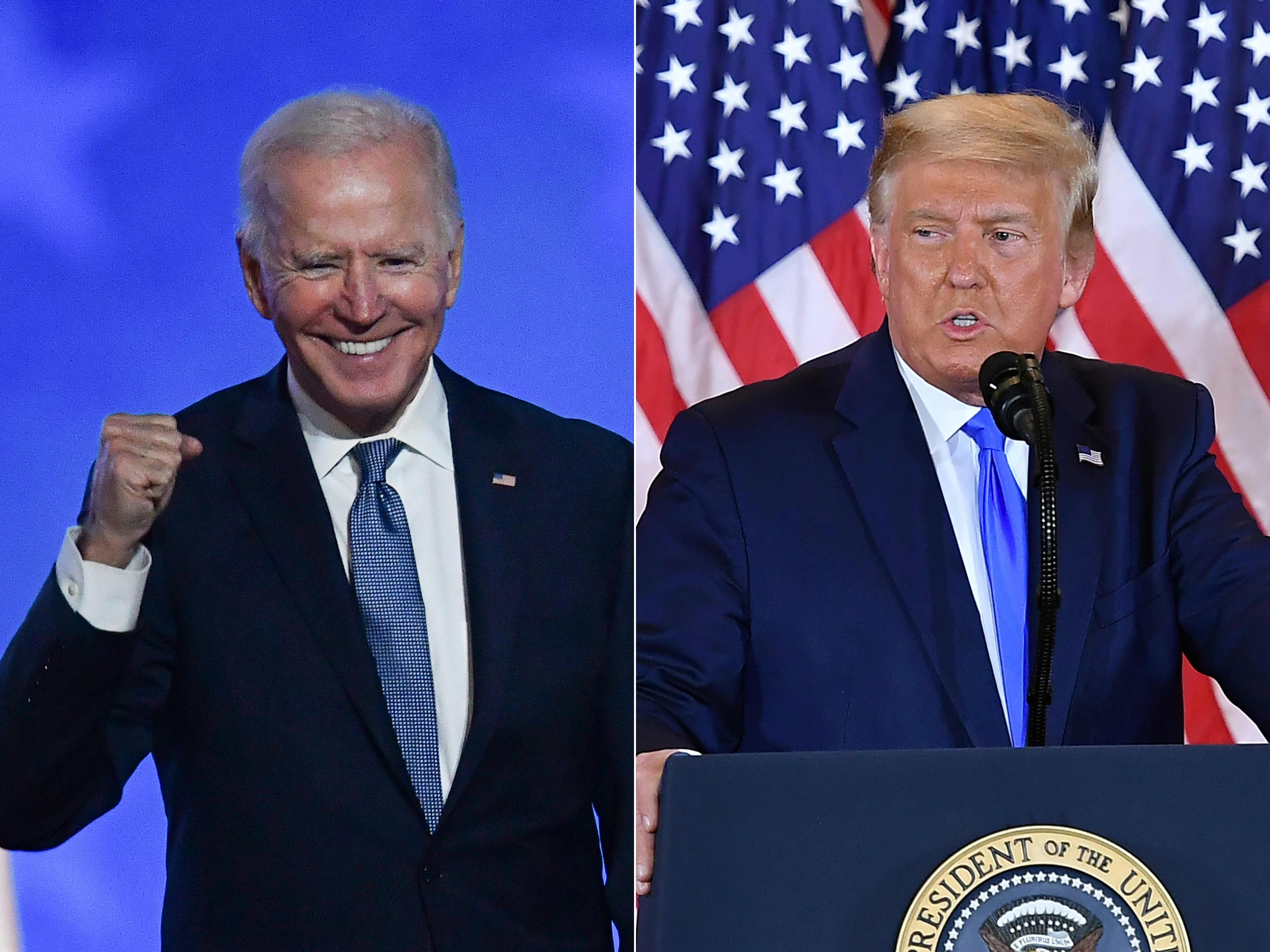 Joe Biden dan Donald Trump yang memperebutkan kursi kekuasaan di AS.