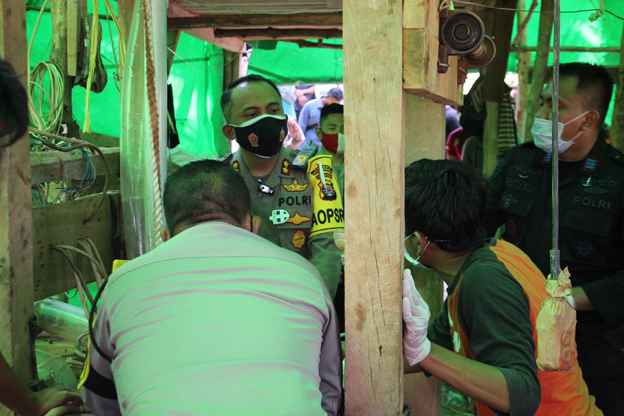 Lokasi tambang emas ilegal di kabupaten Kotawaringin Barat
