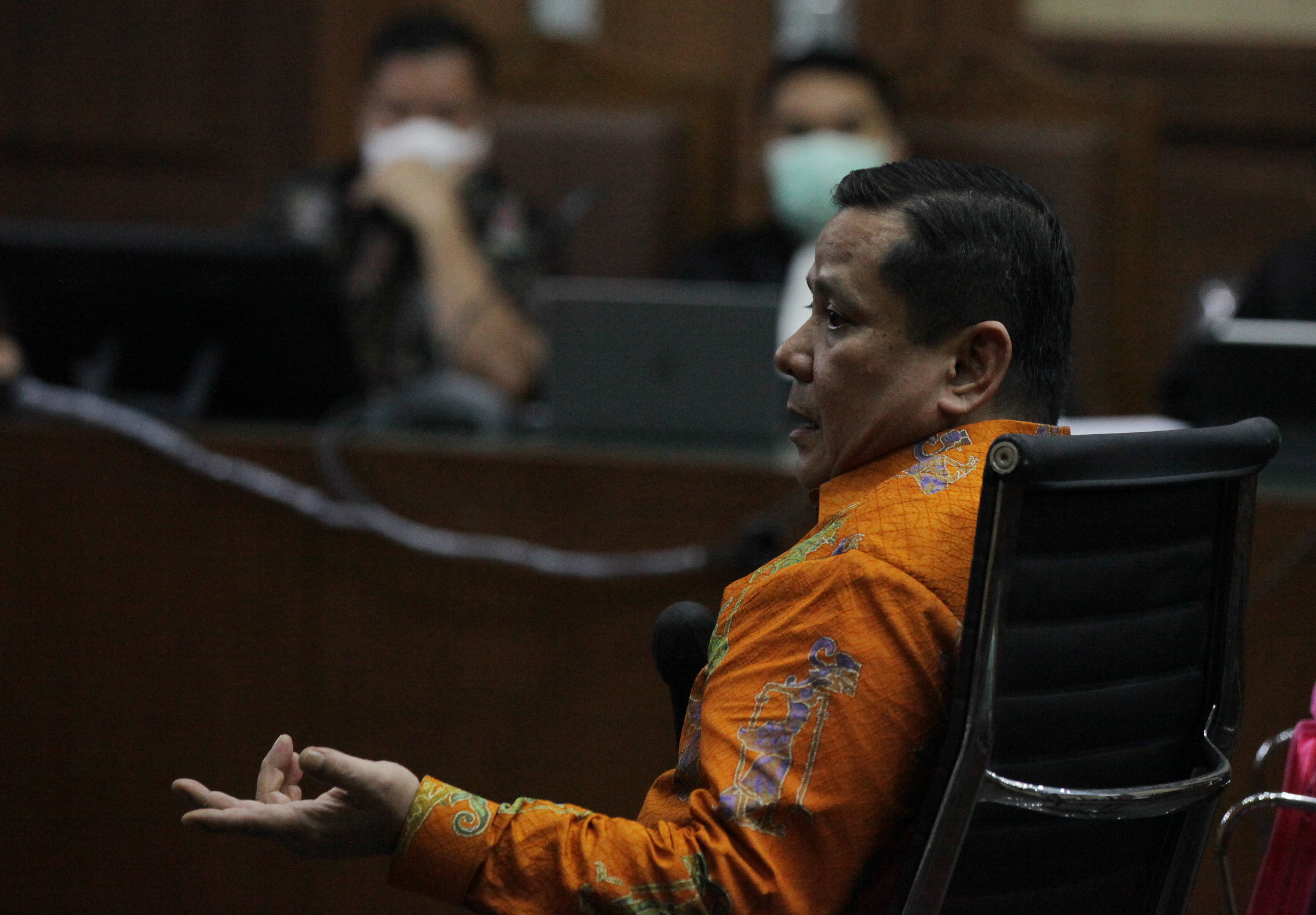 Mantan Kepala Divisi Hubungan Internasional Polri Irjen Pol Napoleon Bonaparte menjalani sidang sebagai saksi untuk terdakwa Tommy Sumardi.