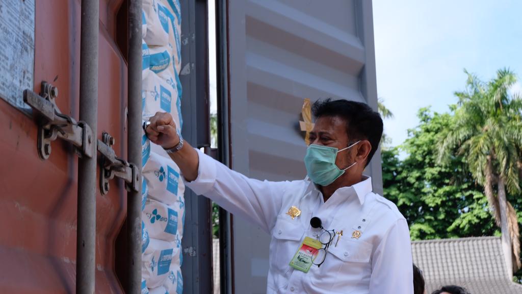 Mentan Syahrul melepas ekspor ke Eropa.