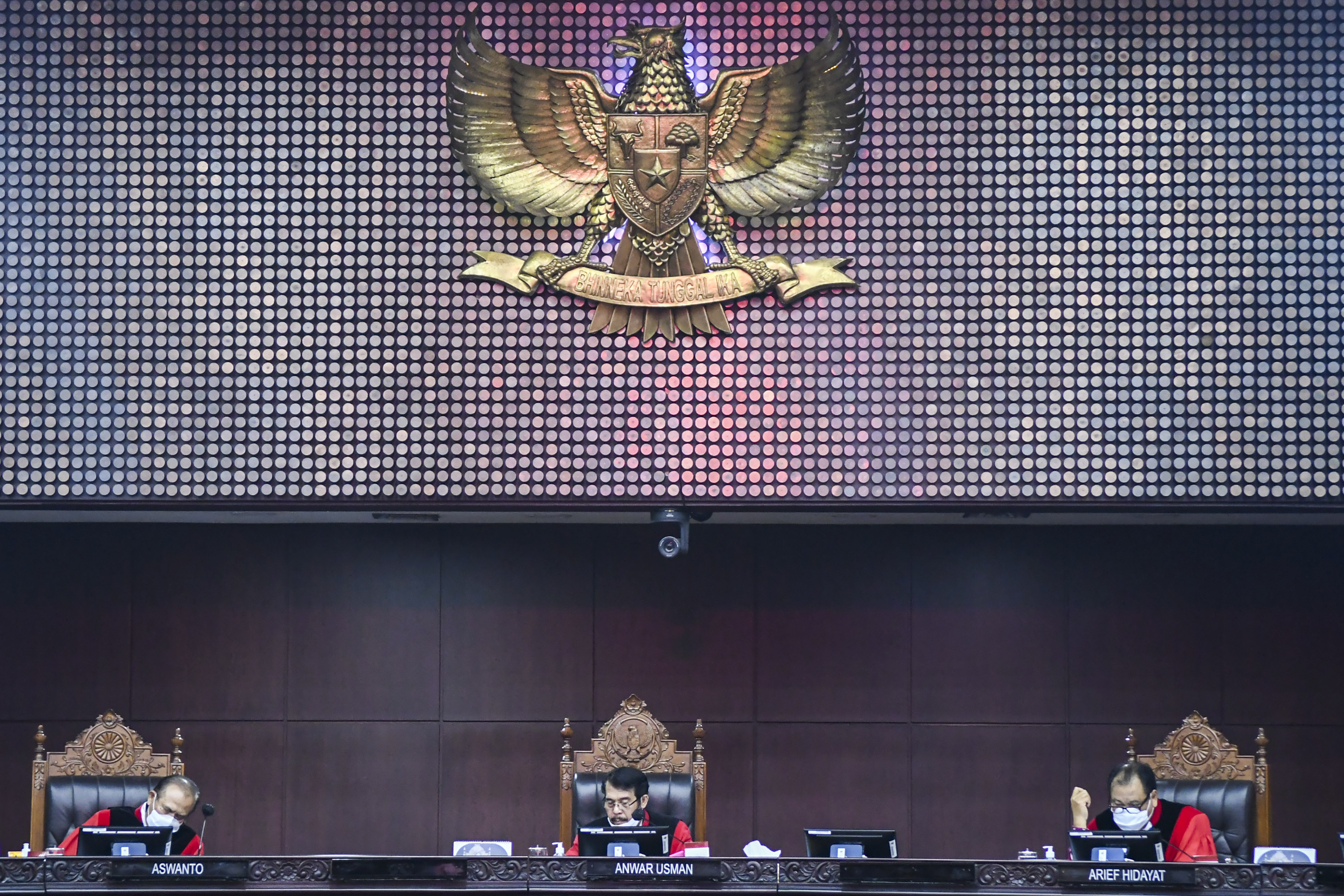 Suasana sidang di Mahkamah Konstitusi