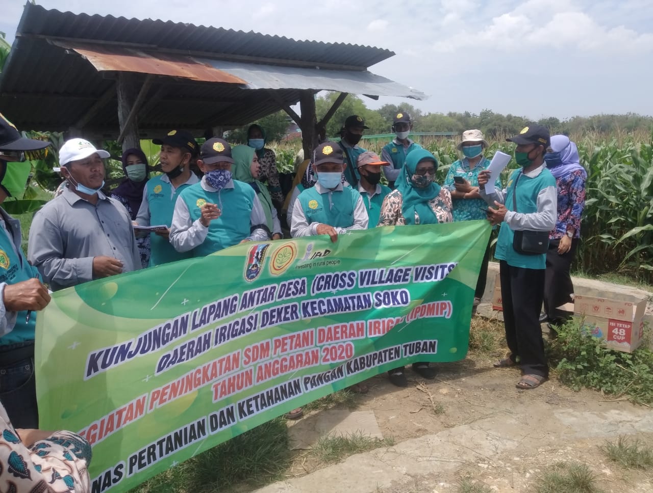 Tim DPIU meninjau perkembangan pertanian di Daerah Irigasi Deker, Kecamatan Soko.