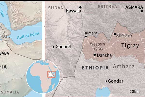 Peta negara Ethiopia