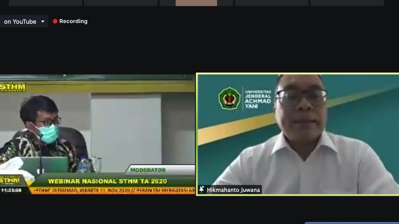 PERAN TNI: Webinar Peran TNI Mengatasi Aksi Terorisme dalam Menjaga Kedaulatan NKRI di Jakarta, digelar Sekolah Tinggi Hukum Militer, Rabu 