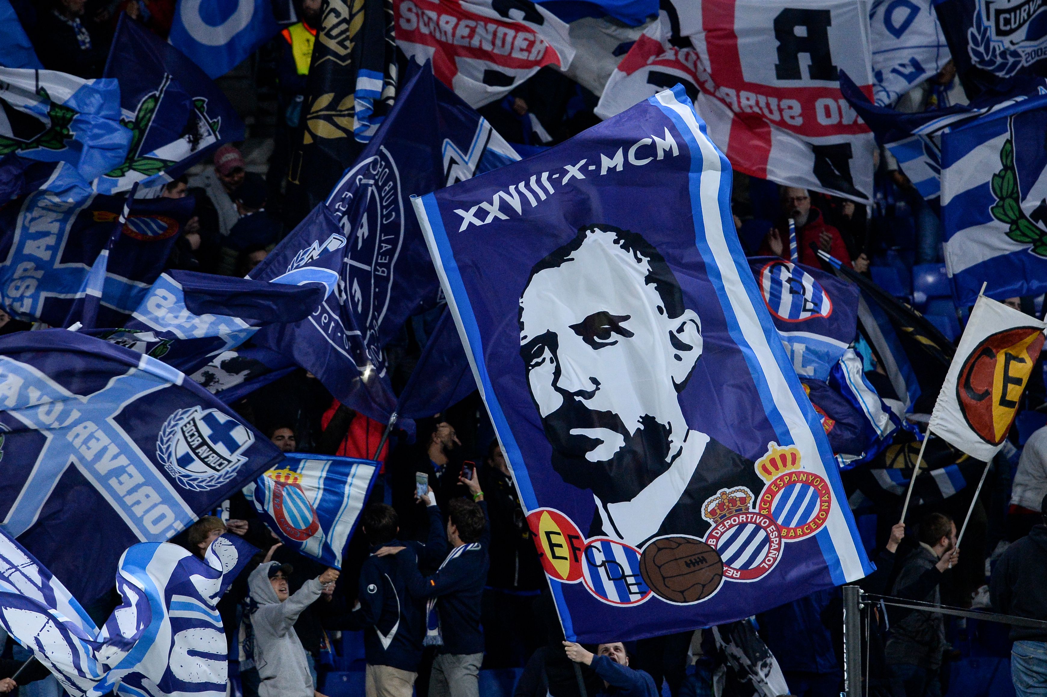 Aksi pendukung Espanyol.