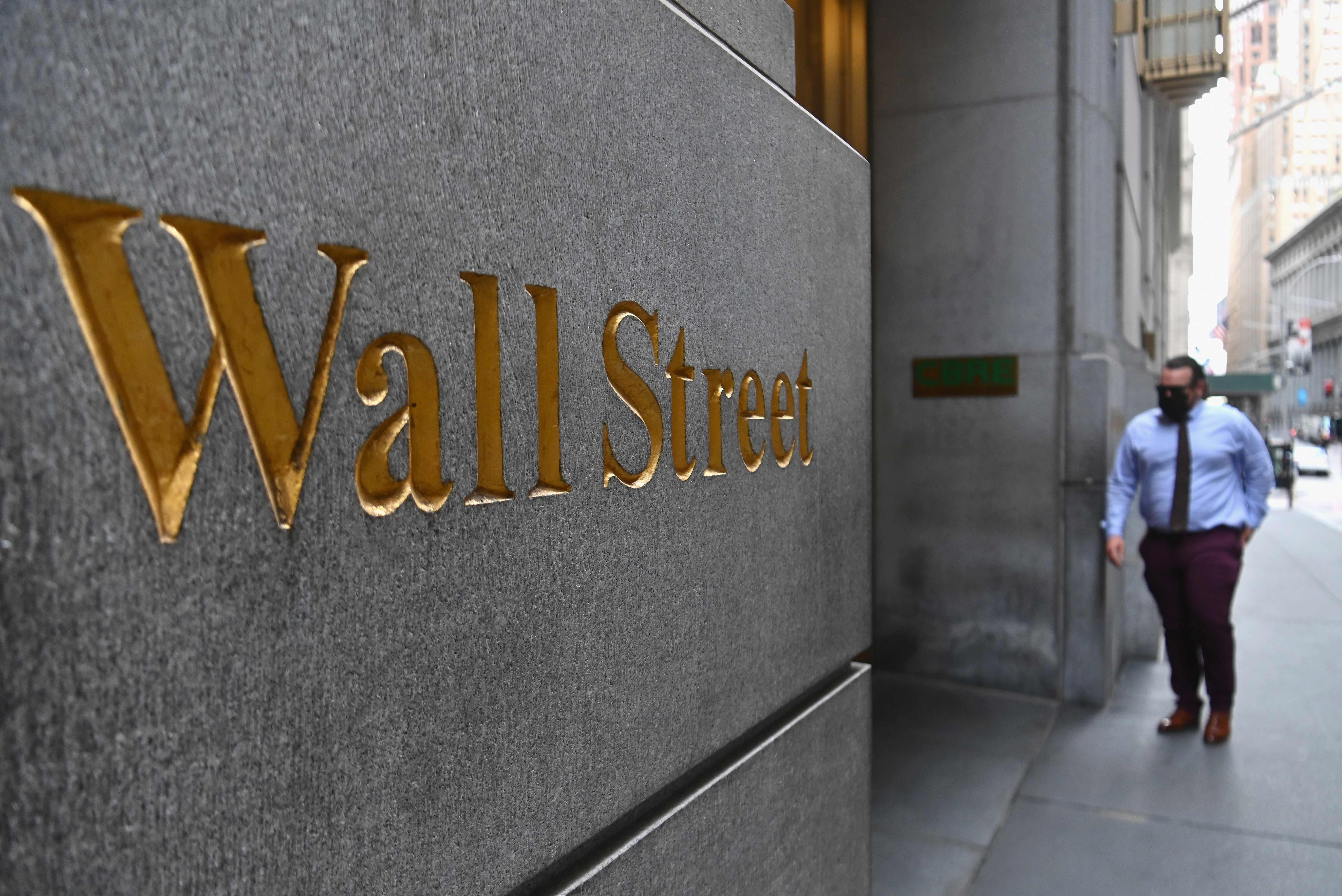 Bursa saham New York di Wall Street, New York, AS