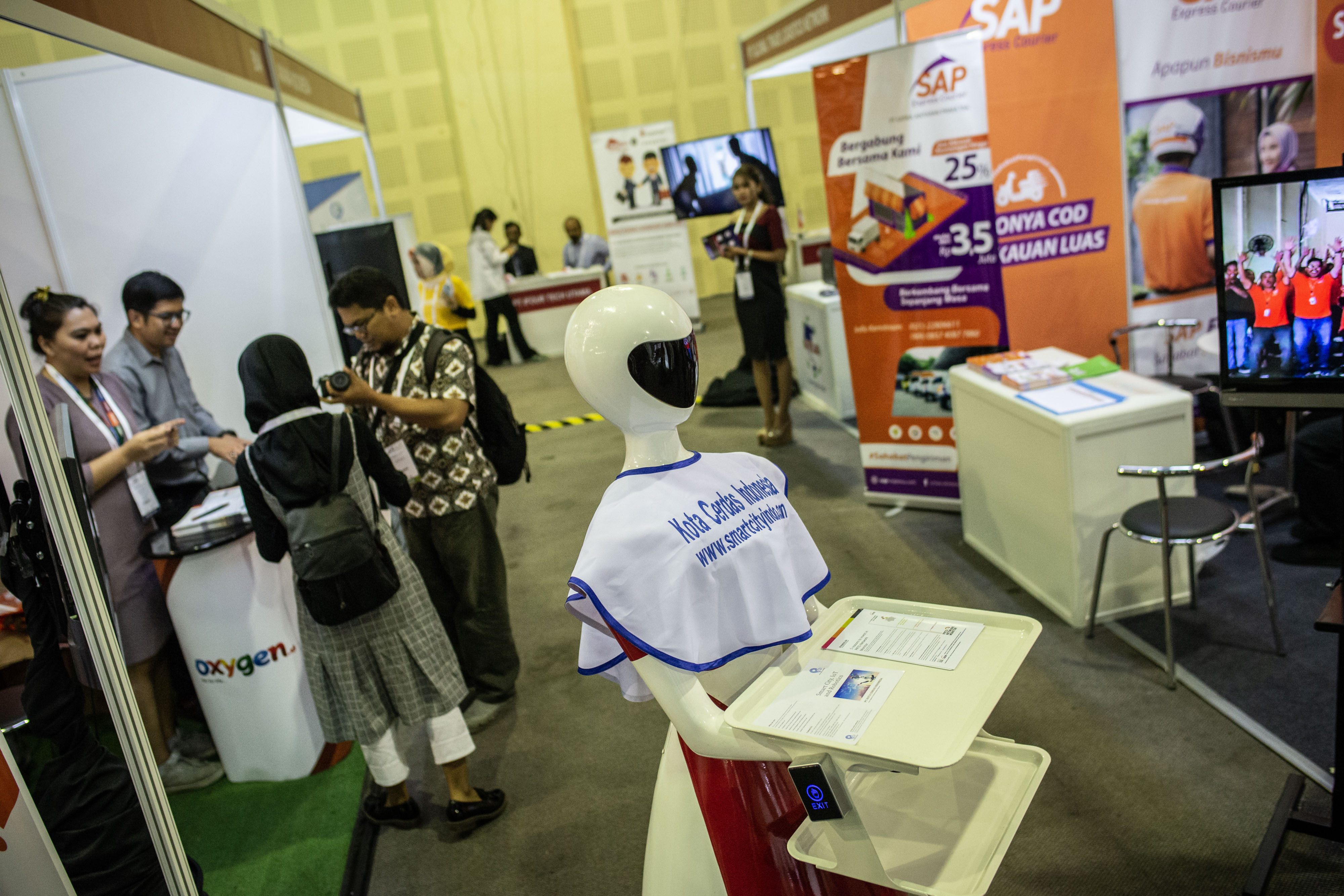 Suasana pameran e2eCommerce Indonesia di Balai Kartini, Jakarta, beberapa waktu lalu