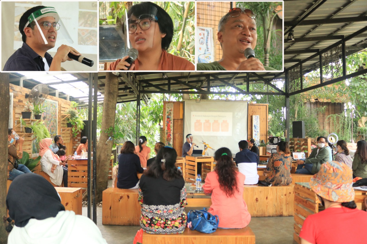 Seminar “UMKM Bangkit Di Masa Pandemi Covid -19” di Kandank Jurank Dik Doank, Tangerang Selatan, Banten, Sabtu (7/11). 