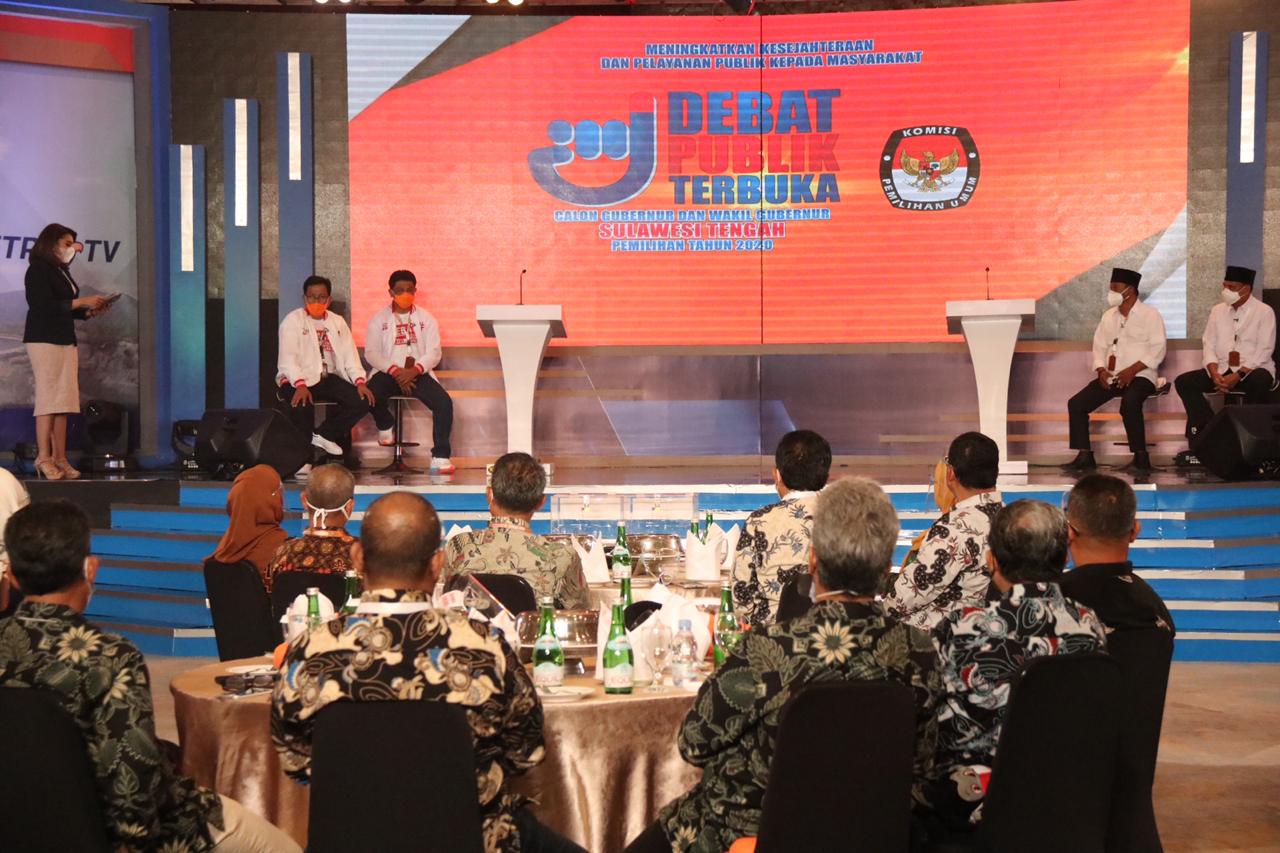 Debat terbuka kedua Pilgub Sulteng.