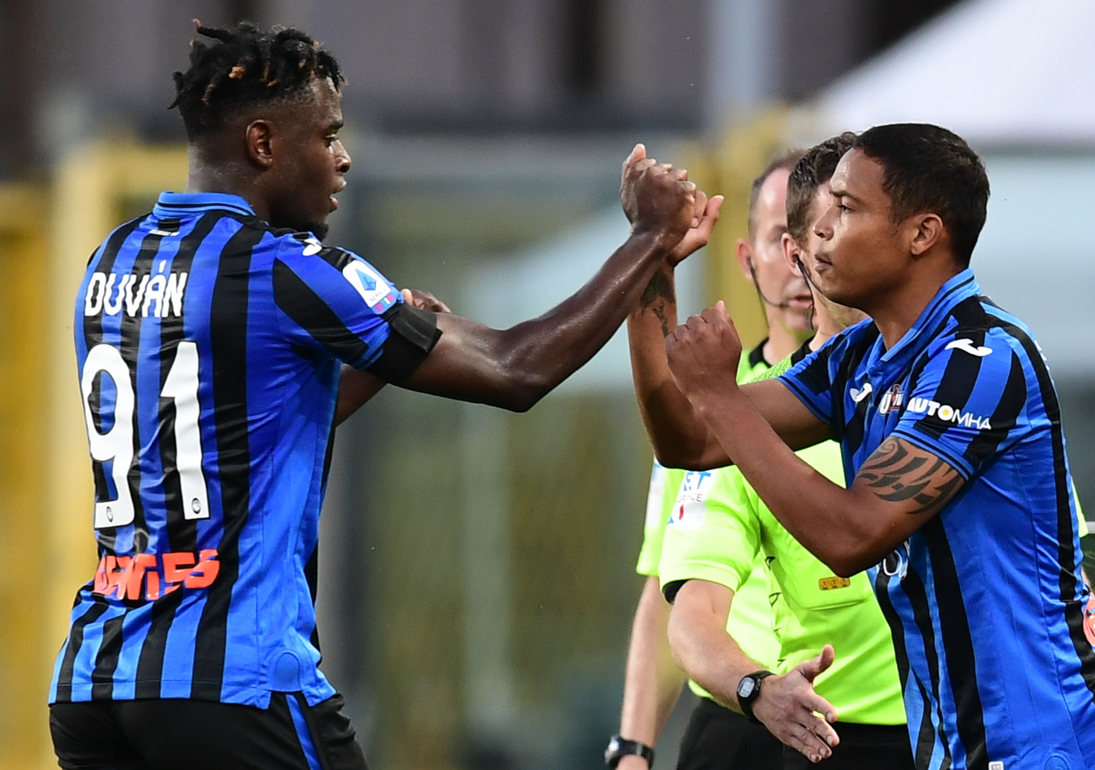 Duet penyerang Atalanta Duvan Zapata dan Luis Muriel