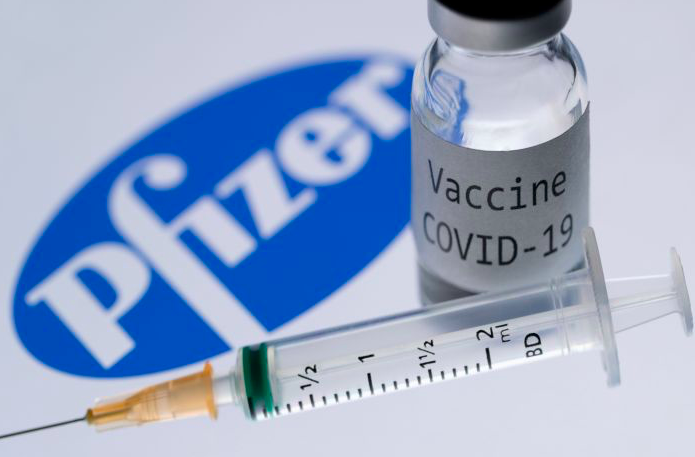 Ilustrasi vaksin yang diproduksi Pfizer.