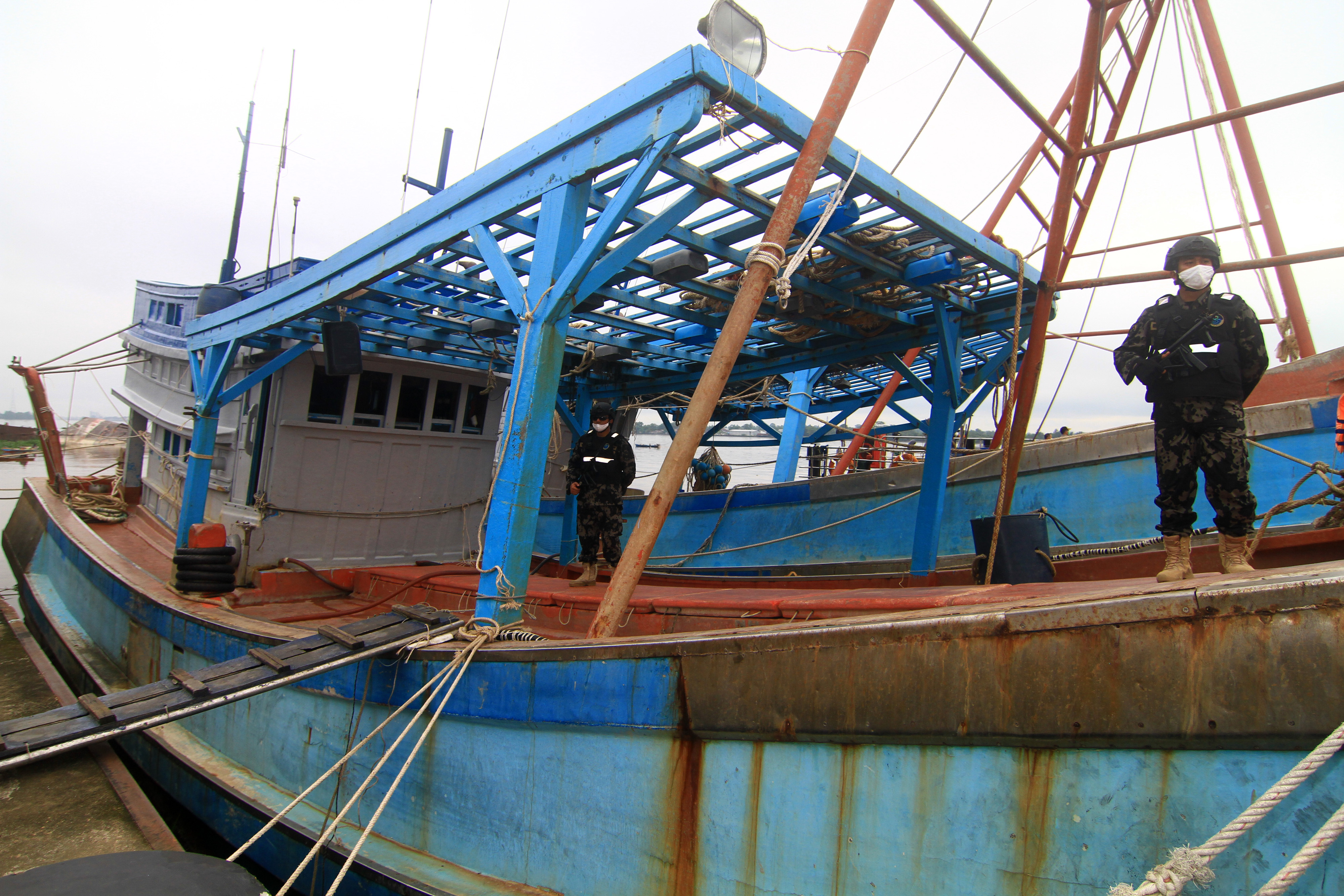 Ilustrasi kapal ikan asing ilegal yang ditangkap petugas KKP.